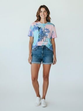 Disney Pastel Tie-Dye Castle Graphic Tee